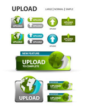 koleksiyon karşıya yükleme simgeler ve düğmeler