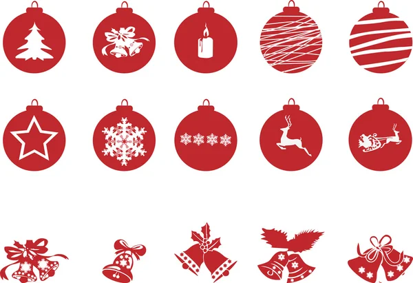 Christmas retro icons — Stock Vector