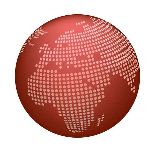 Glossy Globe Icon — Stock Vector