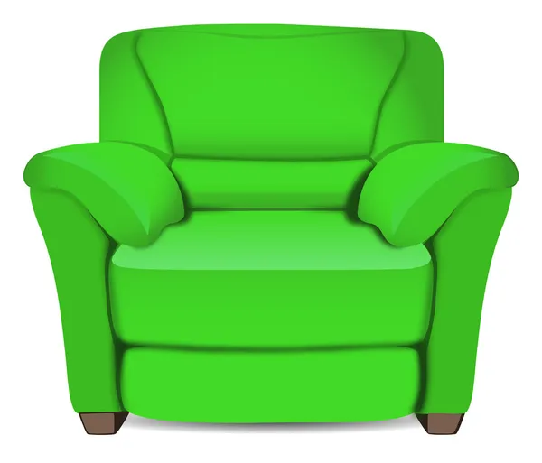 Sillón de cuero — Vector de stock