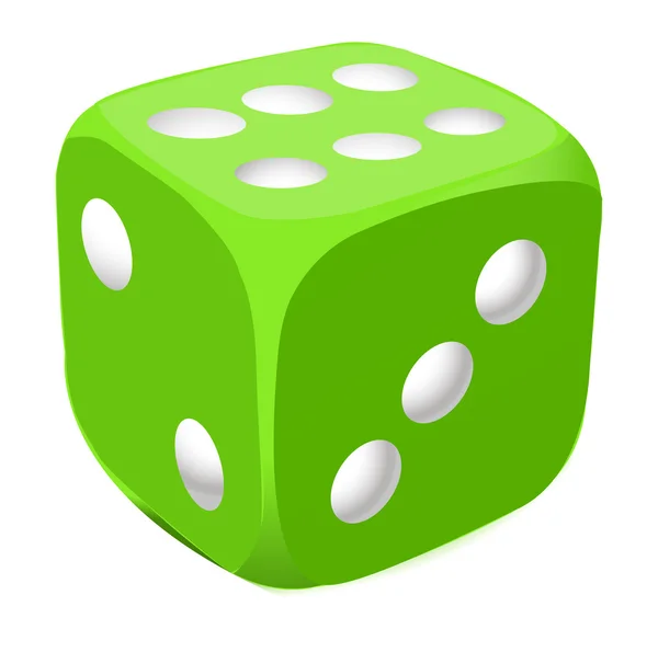 矢量绿色骰子 — 图库矢量图片