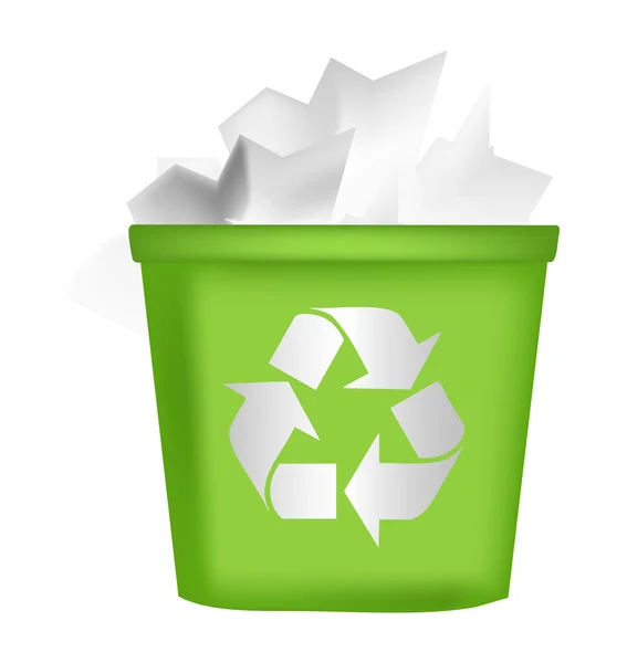 Recycling bin icon — Stock Vector