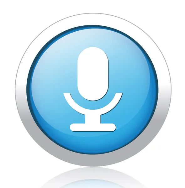 Microphone button — Stock Vector