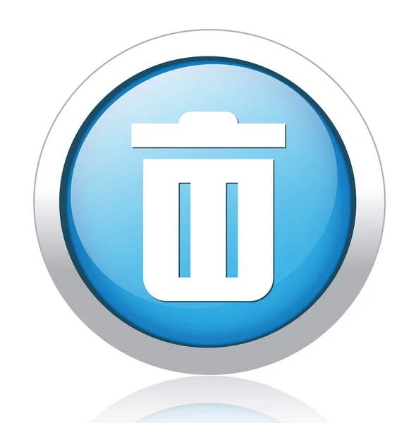 Trash button — Stock Vector