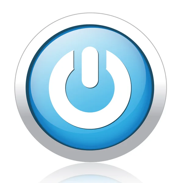 Blauwe knop ontwerp uitschakelen — Stockvector