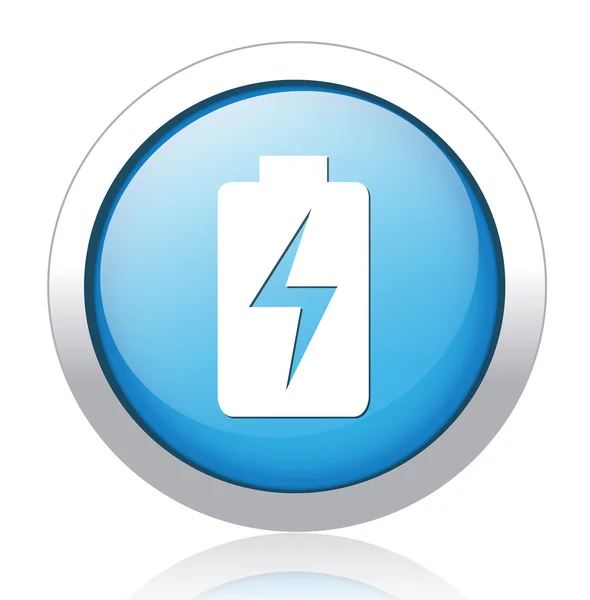 Battery Button — Stock Vector