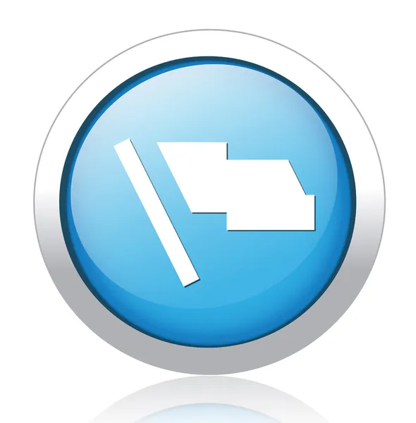 Flag silver blue button design — Stock Vector