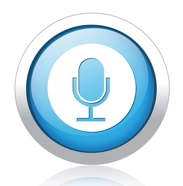 Botón de micrófono — Vector de stock