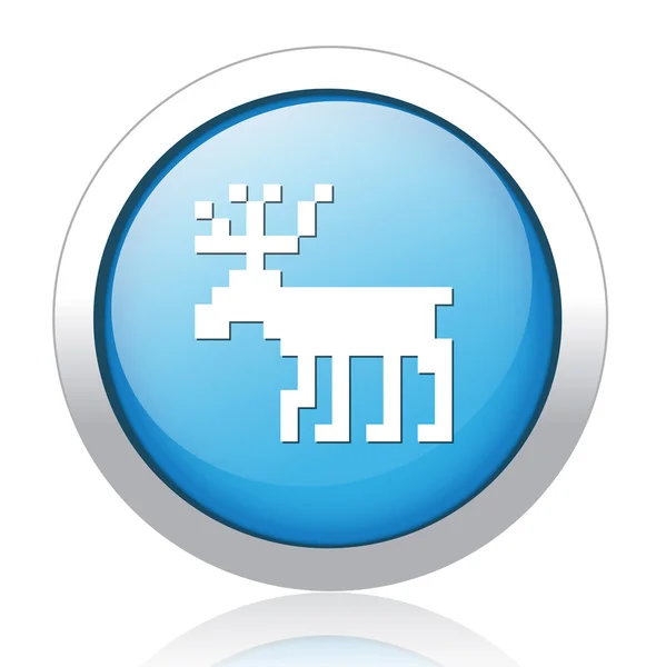 Bouton cerf — Image vectorielle