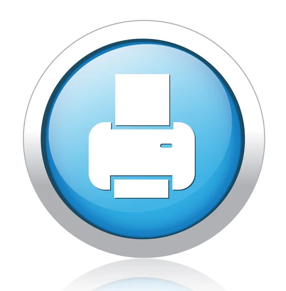 Printer Button — Stock Vector