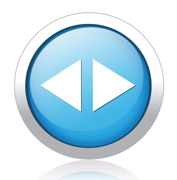 Navigation design bouton bleu argenté — Image vectorielle