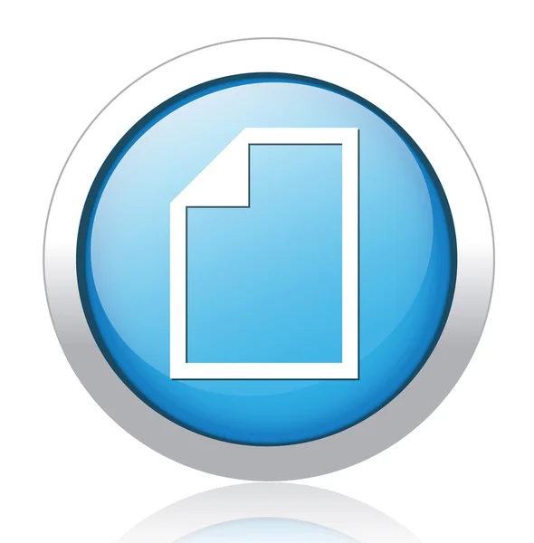 Document silver blue button design — Stock Vector