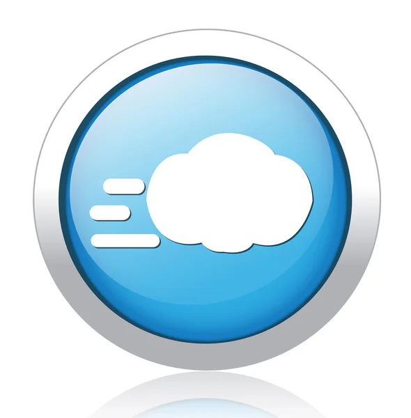 Nuvola tempestosa blu pulsante di design — Vettoriale Stock