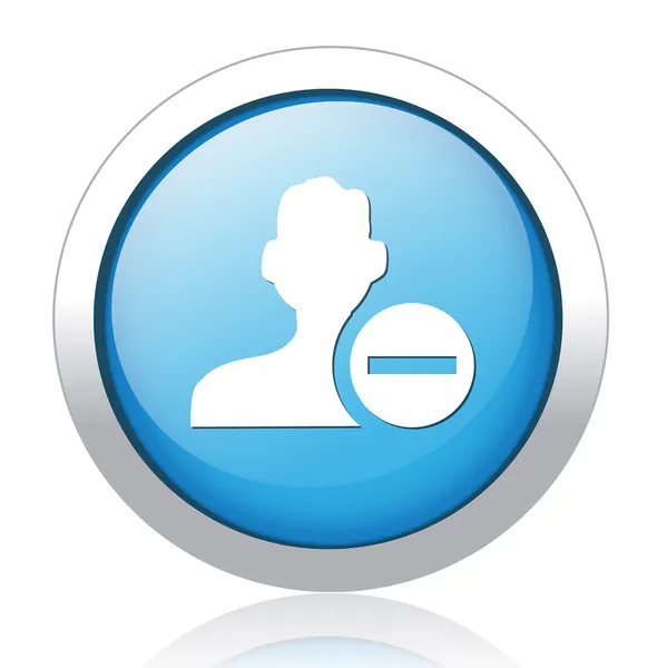 Manipulación del perfil azul botón de diseño — Vector de stock