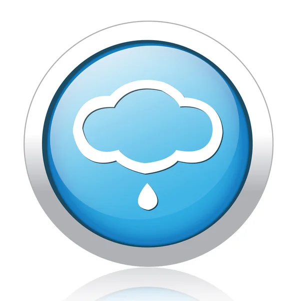 Stormy cloud blue button design — Stock Vector