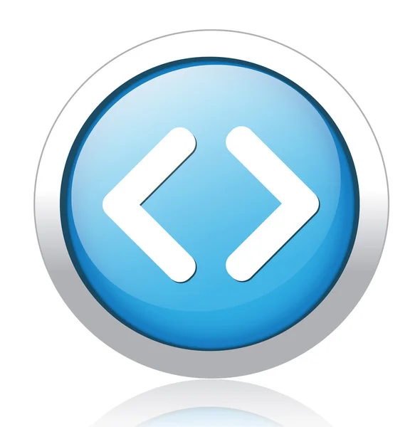 Navigation design bouton bleu argenté — Image vectorielle