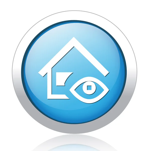 Huis en oog knop ontwerpen — Stockvector