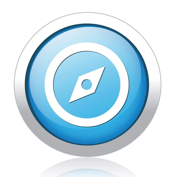 Navigation silver blue button design — Stock Vector