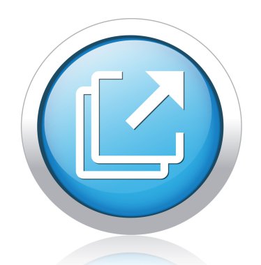 Nesne işleme mavi düğme tasarımı