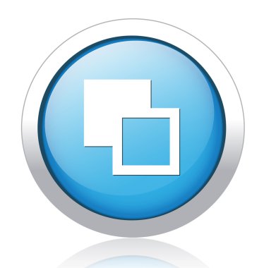 Nesne işleme mavi düğme tasarımı