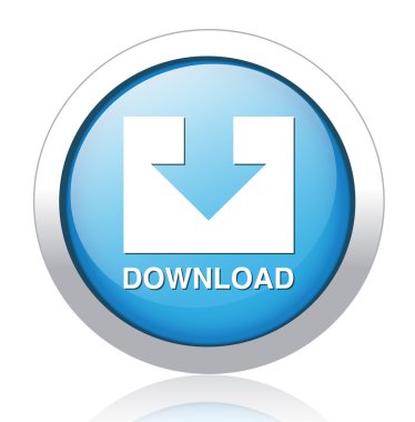 Gümüş Mavi düğmeye tasarım indir