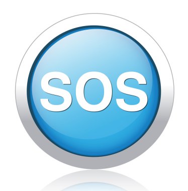 Sos düğme. yuvarlak etiket