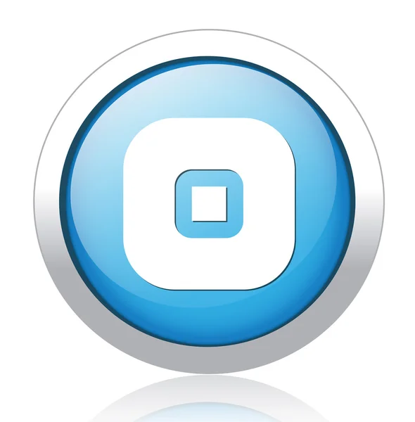Phone joystick blue button design — Stock Vector