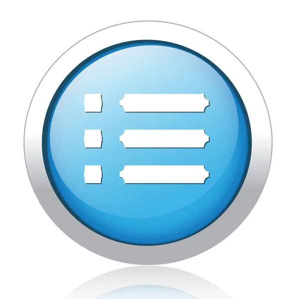 Дизайн синей кнопки списка элементов — стоковый вектор