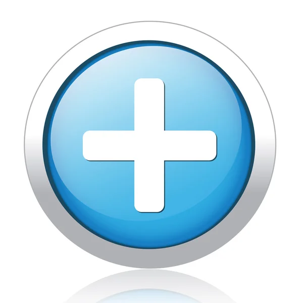 銀青色のボタン デザイン — ストックベクタ