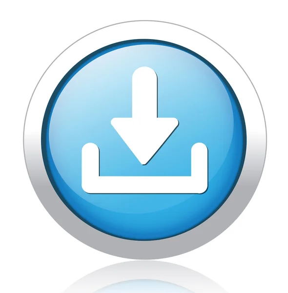 Download silver blue button design — Stock Vector