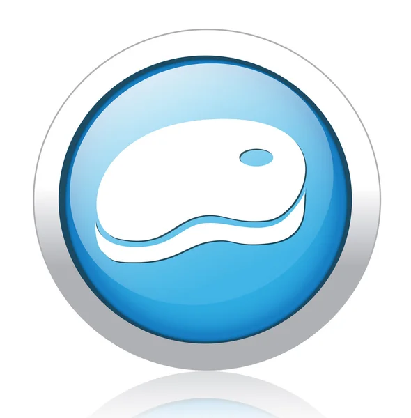 Computer mouse blue button design — Stock Vector