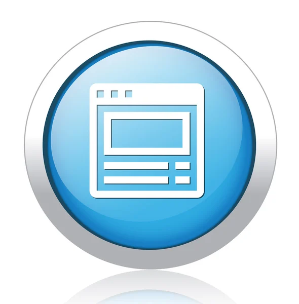 Operating window blue button design — Stock Vector