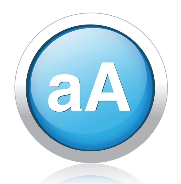 AA zilveren blauwe knop ontwerp — Stockvector