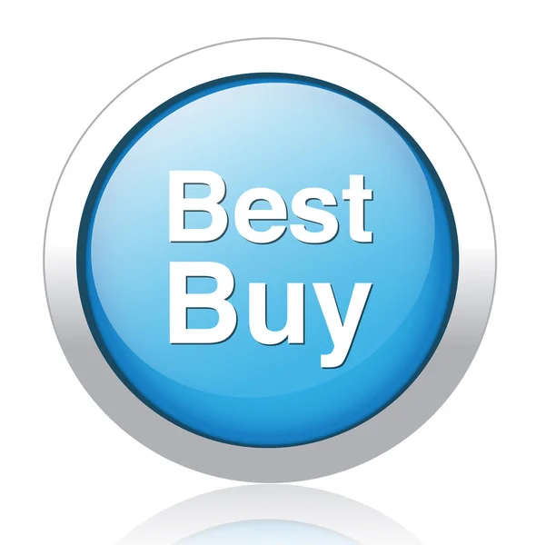Best Buy blue button design - Stok Vektor