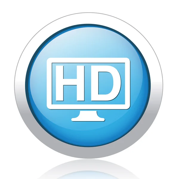 Diseño de botón azul plateado HD — Archivo Imágenes Vectoriales