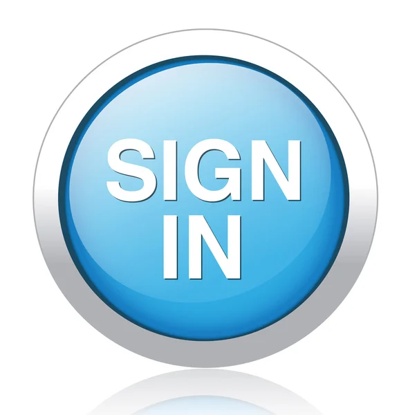 Дизайн синьої кнопки SIGN IN — стоковий вектор