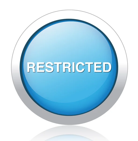 Restricted button — Stock Vector