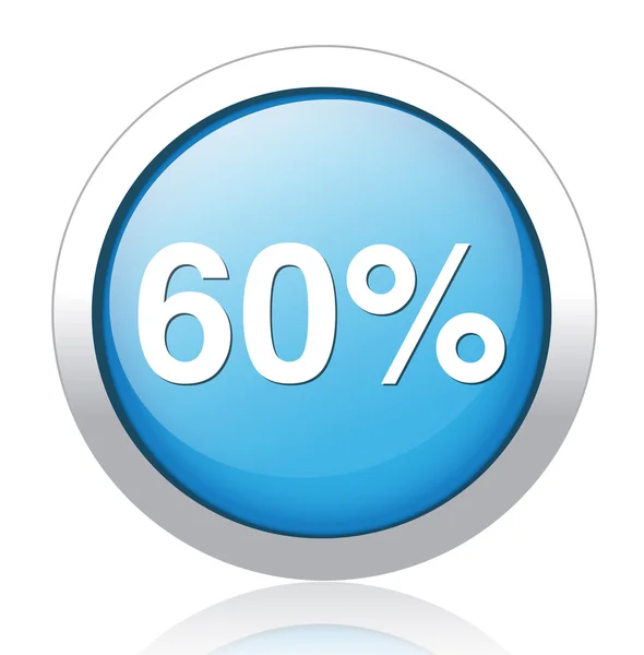 Ícone de 60 por cento — Vetor de Stock