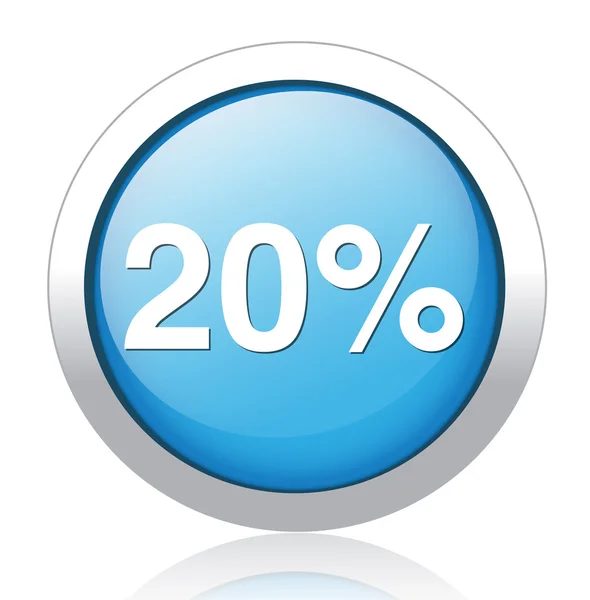 Значок 20 процентов — стоковый вектор