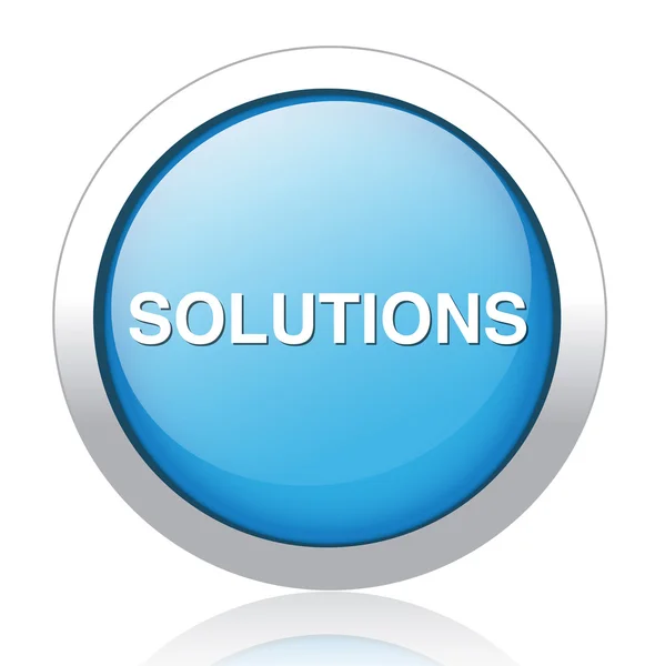 Solutions button — Stock Vector