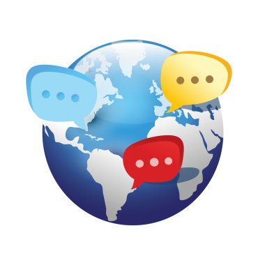 küresel sosyal ağ simgesini