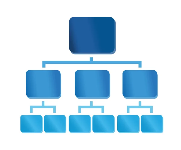 Organograma — Vetor de Stock