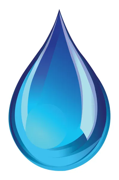 Icono de gota de agua verde — Vector de stock