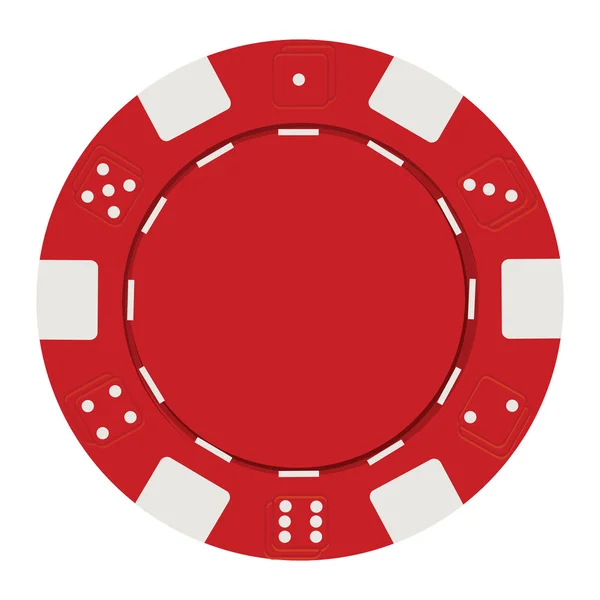 Red casino chip — Stock Vector