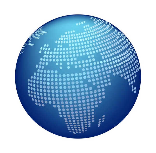 Glossy Globe Icon — Stock Vector