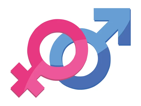 Manligt och kvinnligt kön symbol — Stock vektor