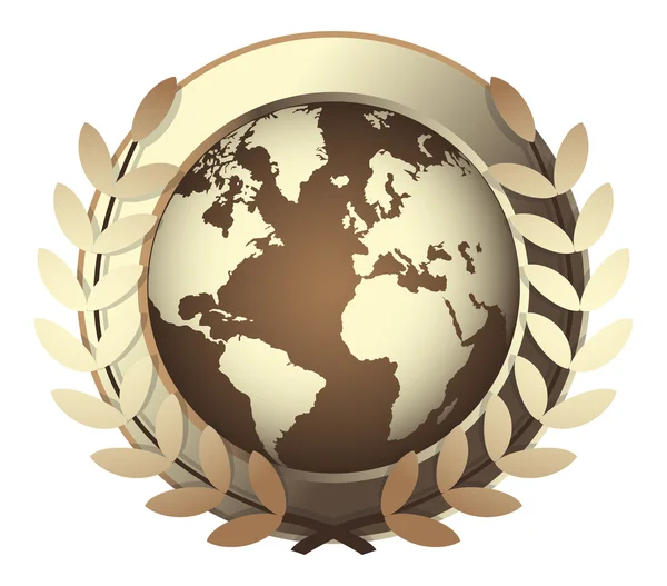 Wereld award pictogram — Stockvector