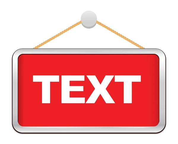 Text red sign template — Stock Vector