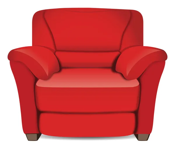 Sillón de cuero — Vector de stock