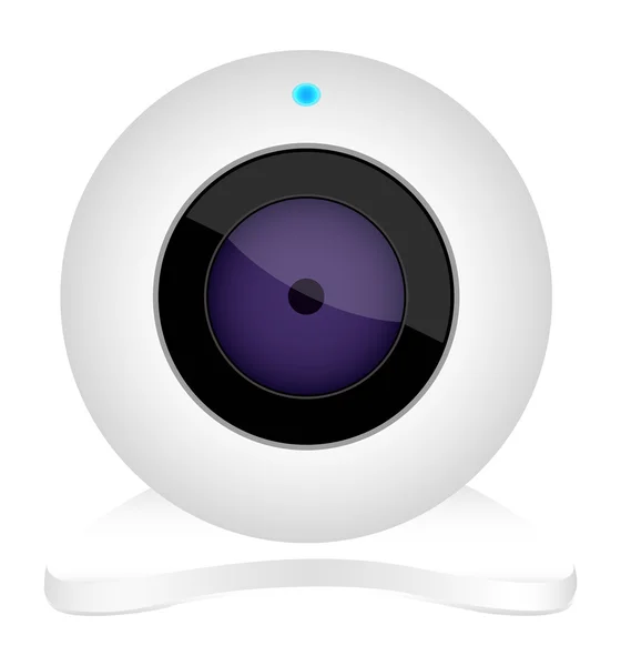 White webcam icon — Stock Vector